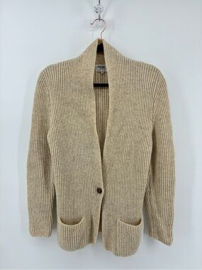 Vintage Aljean of Canada Ltd 1976 100% Wool Cream Cardigan Sweater